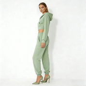 Elara | Women’s Fleece Corset Waist Sweatsuit Set