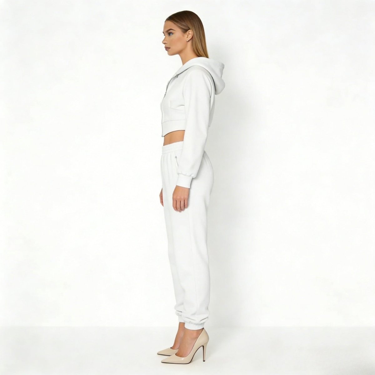 Elara | Women’s Fleece Corset Waist Sweatsuit Set
