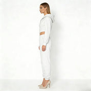 Elara | Women’s Fleece Corset Waist Sweatsuit Set