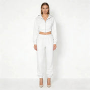 Elara | Women’s Fleece Corset Waist Sweatsuit Set