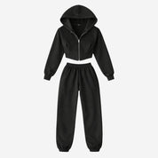 Elara | Women’s Fleece Corset Waist Sweatsuit Set