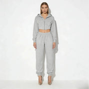 Elara | Women’s Fleece Corset Waist Sweatsuit Set