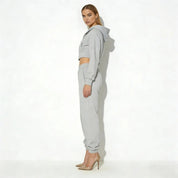 Elara | Women’s Fleece Corset Waist Sweatsuit Set
