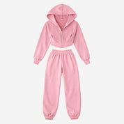 Elara | Women’s Fleece Corset Waist Sweatsuit Set