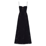 Enchanted | Women’s Floral Jacquard Bustier Maxi Gown
