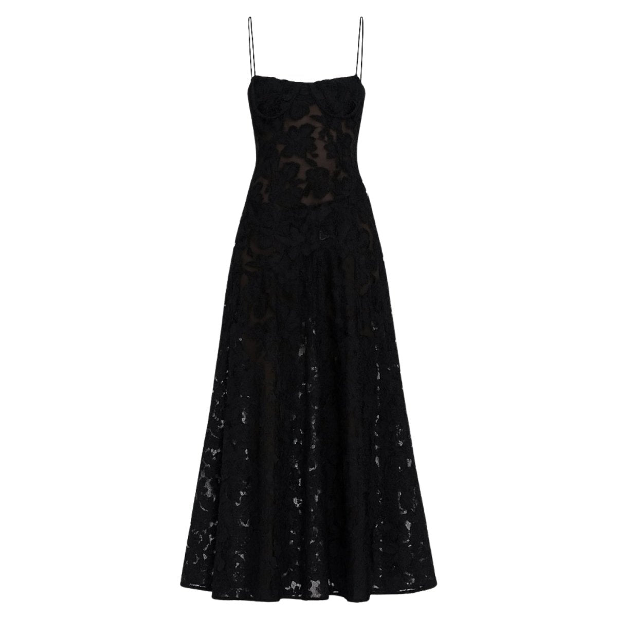 Enchanted | Women’s Floral Jacquard Bustier Maxi Gown