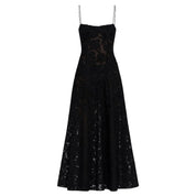 Enchanted | Women’s Floral Jacquard Bustier Maxi Gown