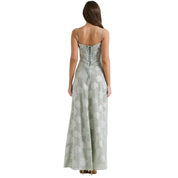Enchanted | Women’s Floral Jacquard Bustier Maxi Gown