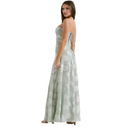 Enchanted | Women’s Floral Jacquard Bustier Maxi Gown