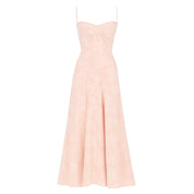 Enchanted | Women’s Floral Jacquard Bustier Maxi Gown