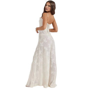Enchanted | Women’s Floral Jacquard Bustier Maxi Gown