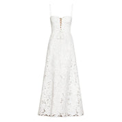 Enchanted | Women’s Floral Jacquard Bustier Maxi Gown