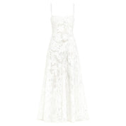 Enchanted | Women’s Floral Jacquard Bustier Maxi Gown