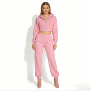 Elara | Women’s Fleece Corset Waist Sweatsuit Set