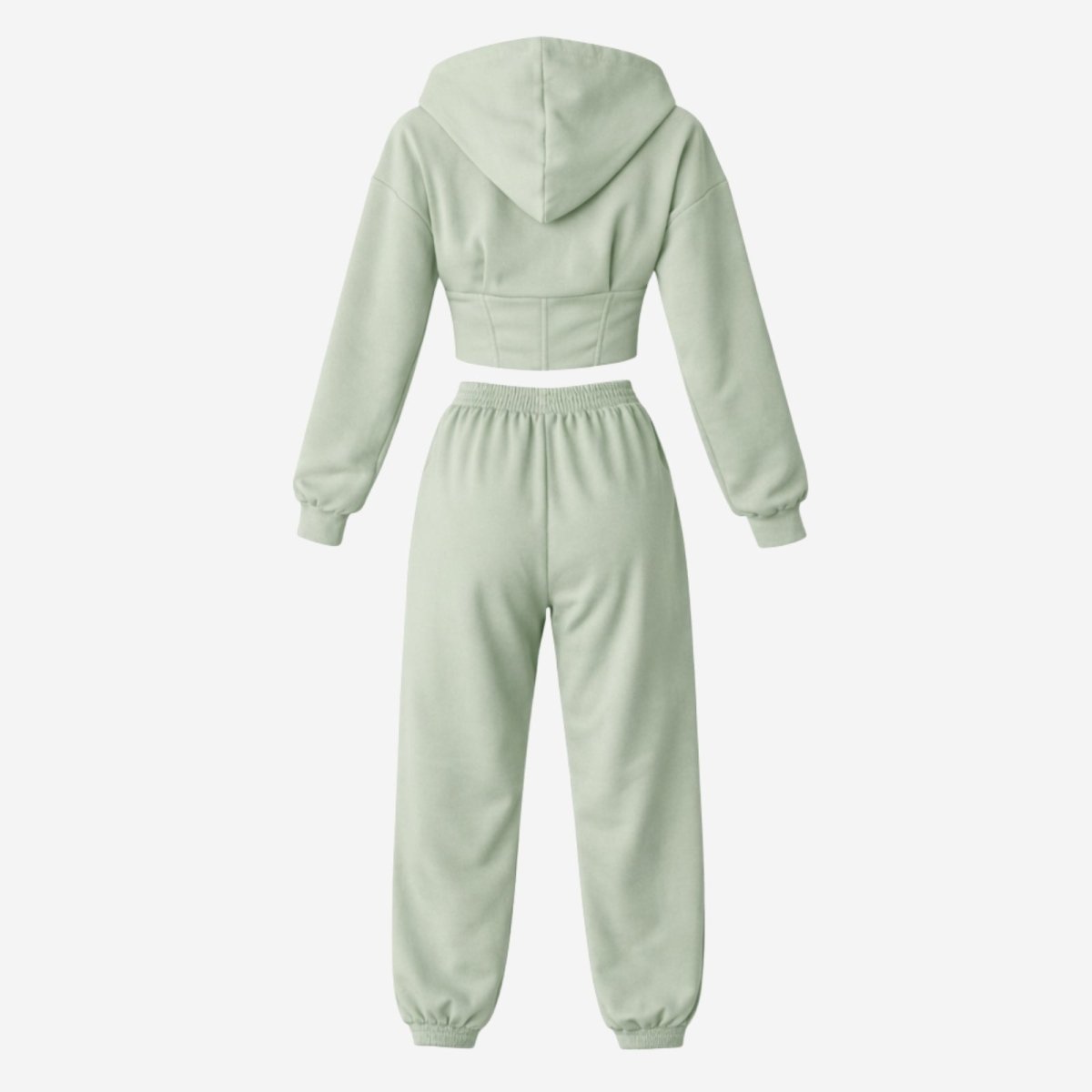Elara | Women’s Fleece Corset Waist Sweatsuit Set