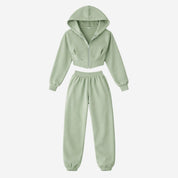 Elara | Women’s Fleece Corset Waist Sweatsuit Set