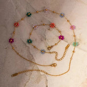 Ysabel | 18K Gold Plated Stainless Steel Flower Jewelry Set