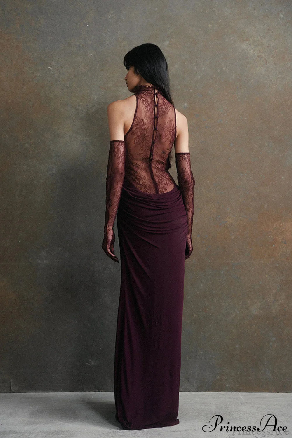Virella – Women’s Halter Patchwork Maxi Dress