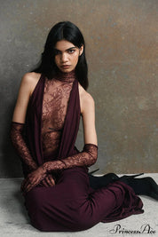 Virella – Women’s Halter Patchwork Maxi Dress