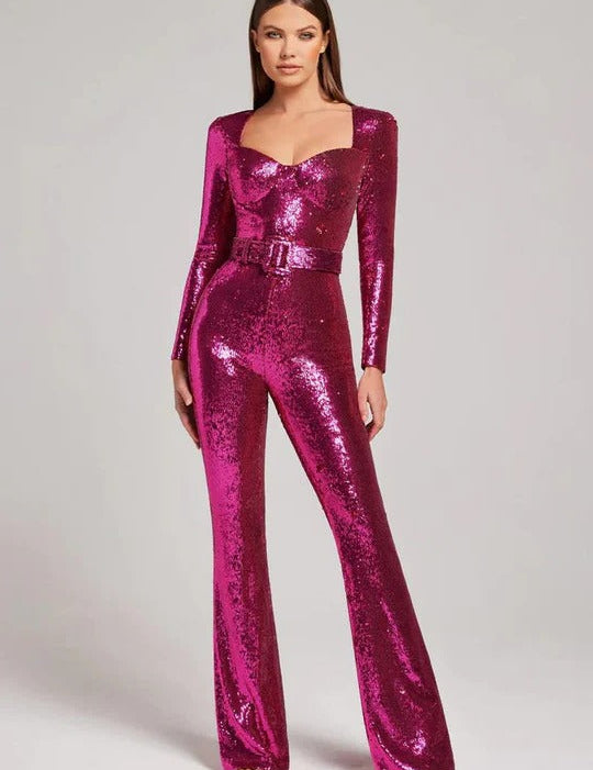 Valerisse | Women’s Sequin Long Sleeve Jumpsuit