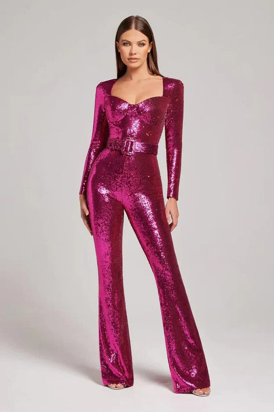 Valerisse | Women’s Sequin Long Sleeve Jumpsuit