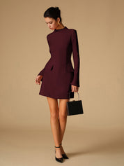 Serelina | Women’s Mock Neck Long Sleeve Mini Dress
