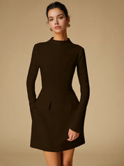 Serelina | Women’s Mock Neck Long Sleeve Mini Dress