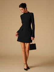 Serelina | Women’s Mock Neck Long Sleeve Mini Dress