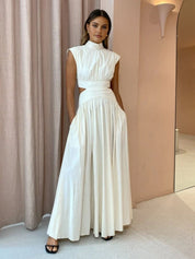 Elarisse | Women’s Mock Neck Cutout Maxi Dress