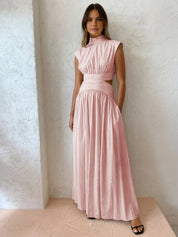 Elarisse | Women’s Mock Neck Cutout Maxi Dress
