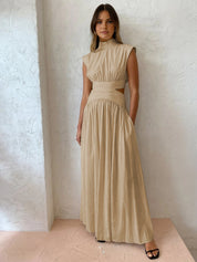 Elarisse | Women’s Mock Neck Cutout Maxi Dress