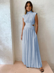 Elarisse | Women’s Mock Neck Cutout Maxi Dress