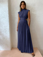 Elarisse | Women’s Mock Neck Cutout Maxi Dress