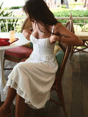 Valeria | Elegant Cotton Blend Midi Dress