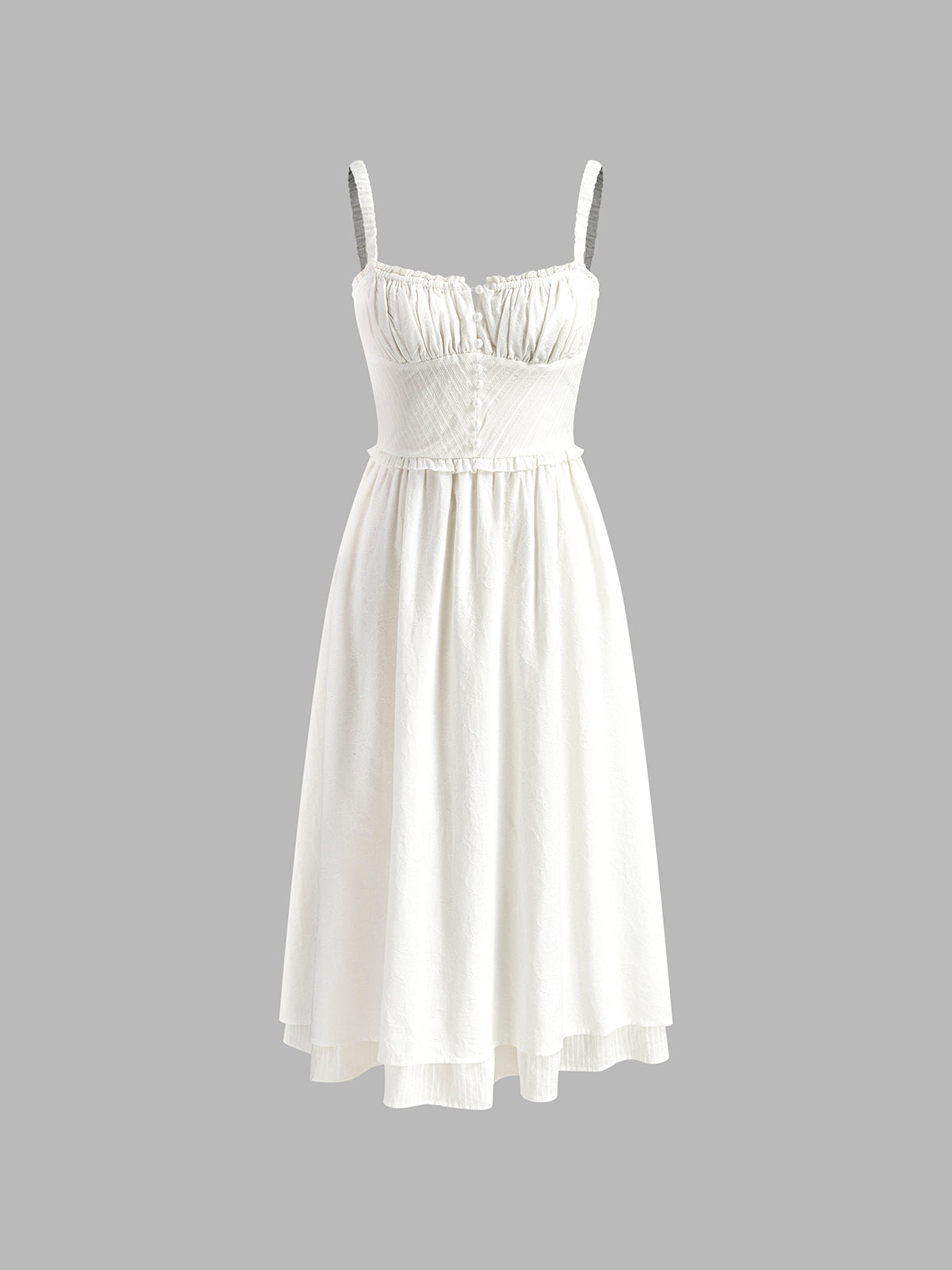 Valeria | Elegant Cotton Blend Midi Dress