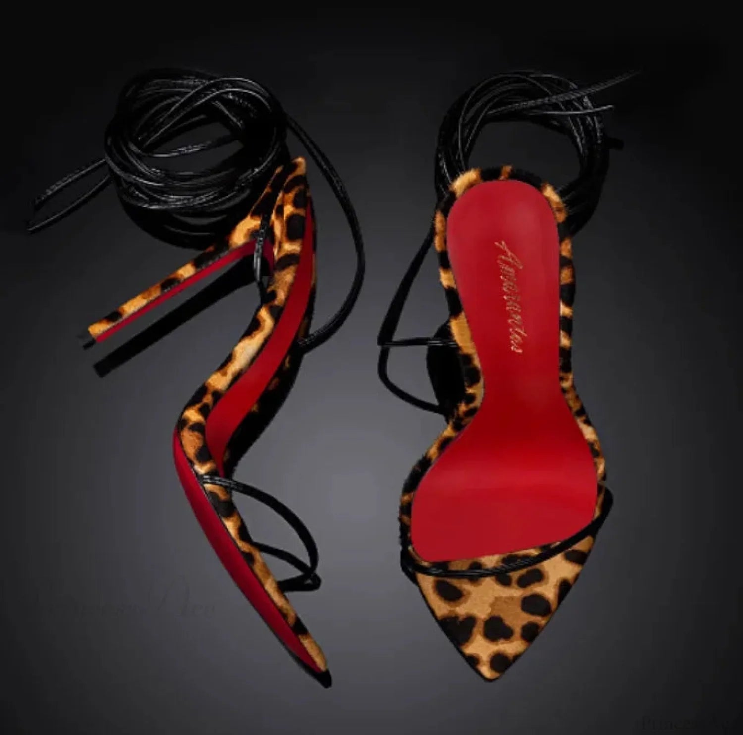 Veloura – Patent Lace-Up Stiletto Sandals