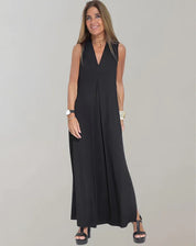 Alverra | Women’s V-Neck Sleeveless Maxi Dress
