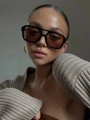 Soleil | Aviator Sunglasses with Brown Lenses