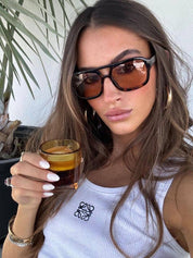 Soleil | Aviator Sunglasses with Brown Lenses
