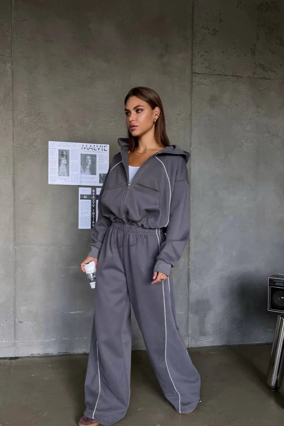 Valmira – Color Block Long Sleeve Lounge Set