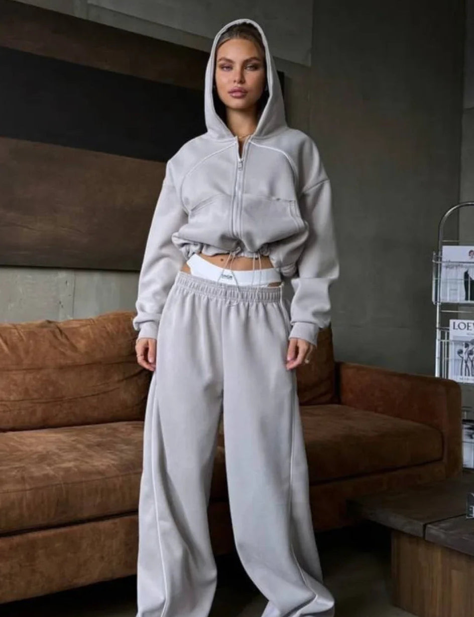 Valmira – Color Block Long Sleeve Lounge Set