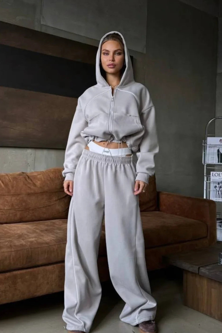 Valmira – Color Block Long Sleeve Lounge Set