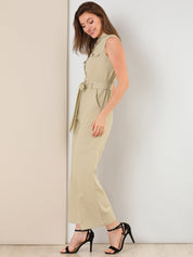 Cotviera - Women’s Button Down Wide Leg Jumpsuit