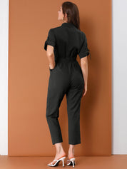 Velmira – Women’s Cotton Cargo Tie-Waist Jumpsuit