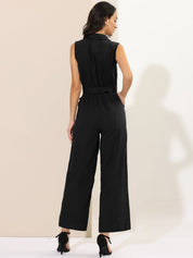Cotviera - Women’s Button Down Wide Leg Jumpsuit