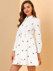 Embrovella - Women’s Embroidered Cotton Mini Dress