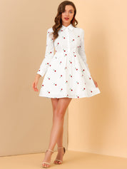 Embrovella - Women’s Embroidered Cotton Mini Dress