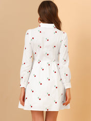 Embrovella - Women’s Embroidered Cotton Mini Dress