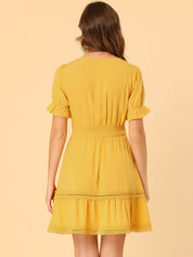 Solmira – Women’s Boho Puff Sleeve Tiered Dress