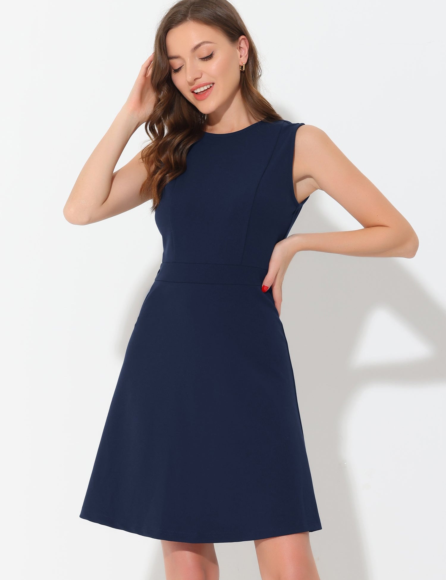 Elavina – Women’s Sleeveless Fit & Flare Mini Dress